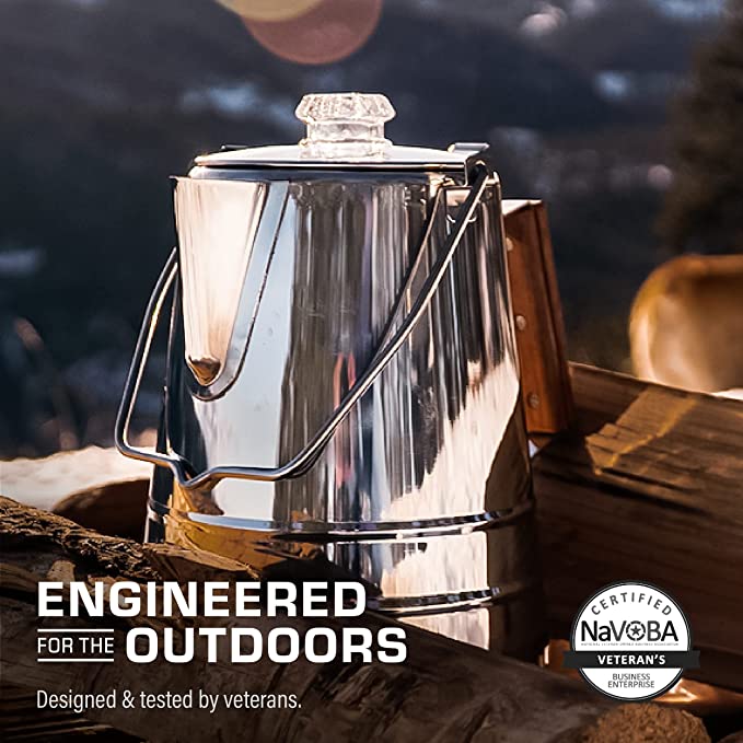 GSI Outdoors 8 cup Enamelware Coffee Percolator