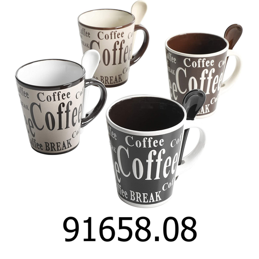 8 PC Mr. Coffee Mug & Spoon Set