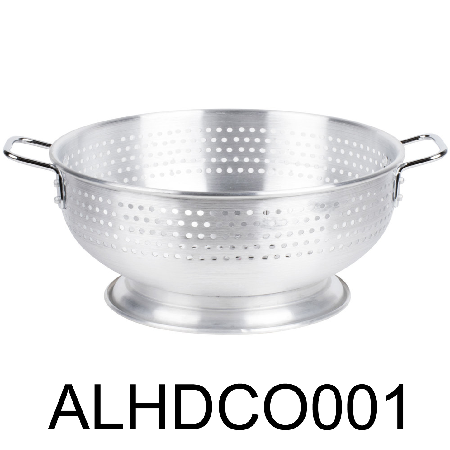 8 QT Heavy Duty Aluminum Colander With Base & Handles