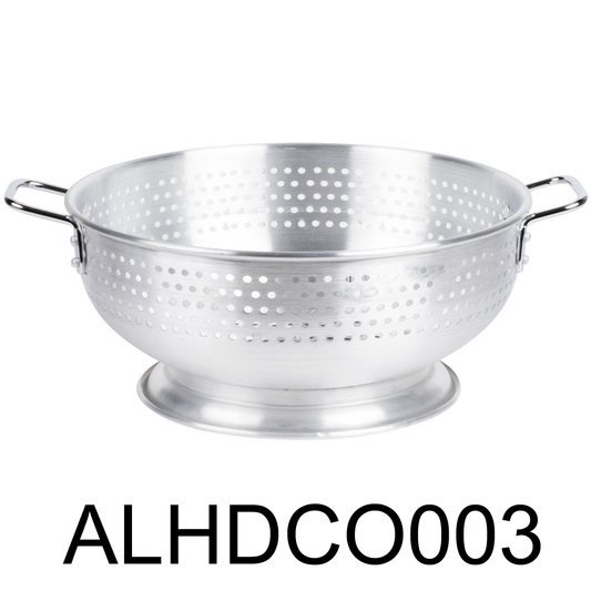 16 QT Heavy Duty Aluminum Colander With Base & Handles