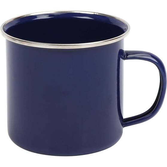 Deep Blue Enamel Coffee Mug