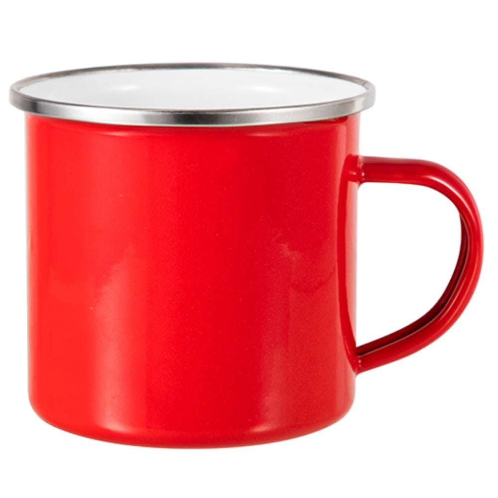 Red Enamel Coffee Mug