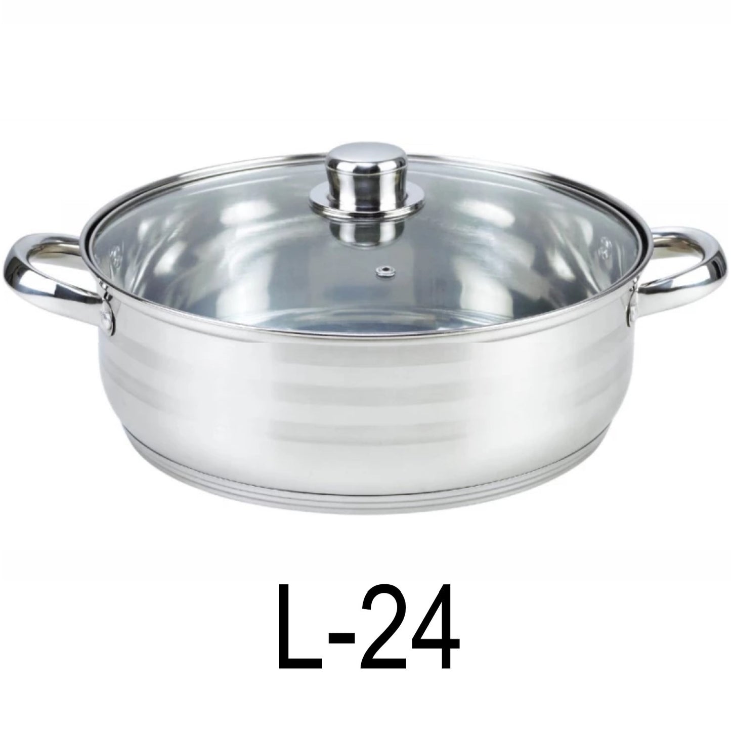 6 QT Stainless Steel 18/10 Induction Low Pot