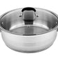 18 QT Stainless Steel 18/10 Induction Low Pot With Silicon Handle