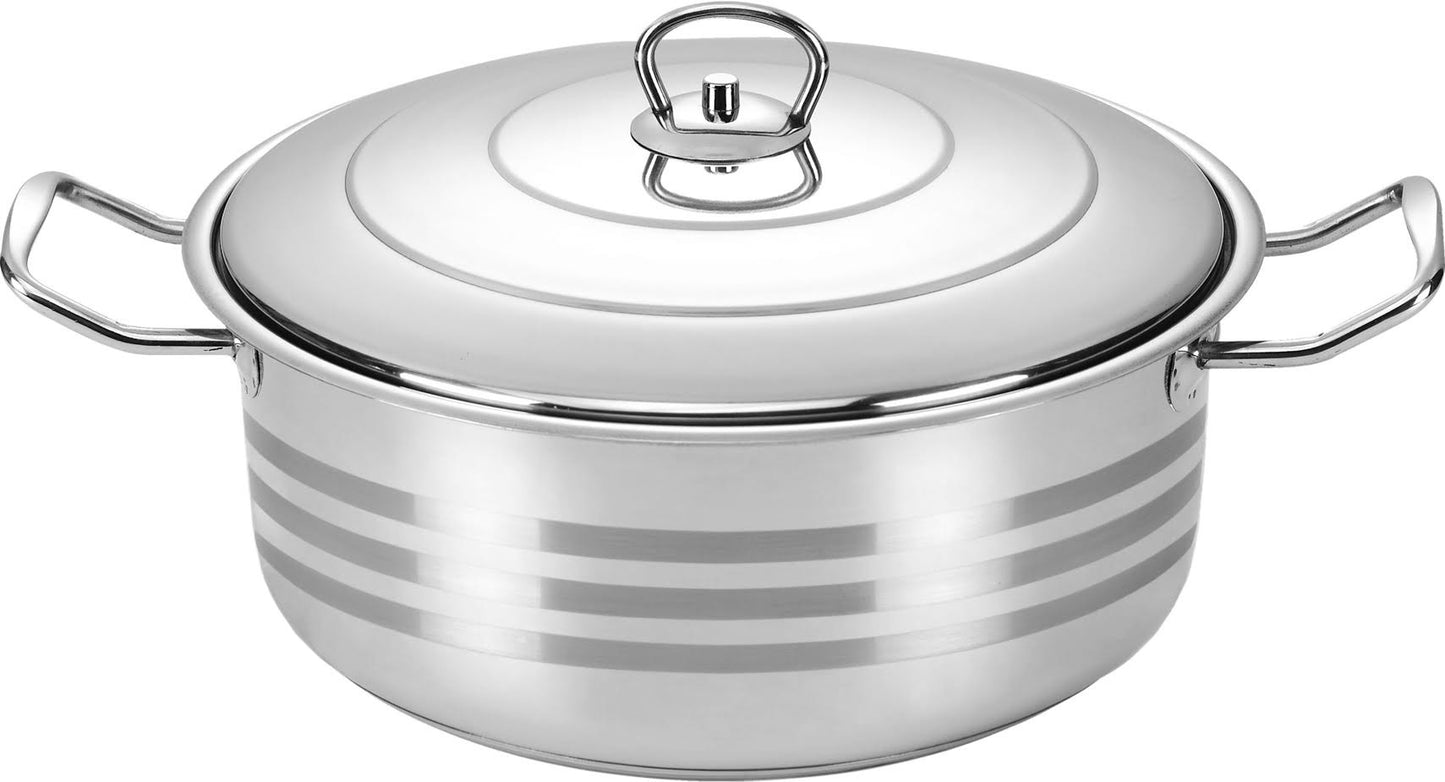 40 QT Stainless Steel 18/10 Induction Low Pot