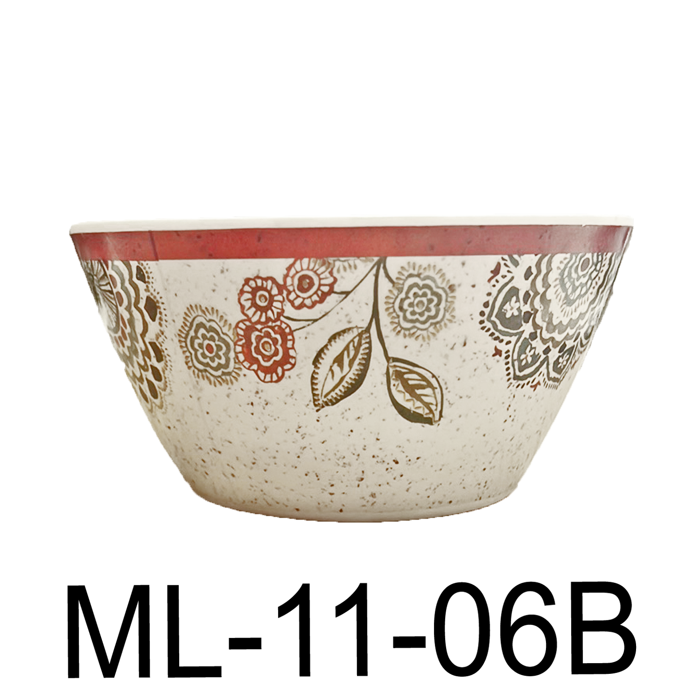 6"  Aesthetic Melamine Funnelled Bowl