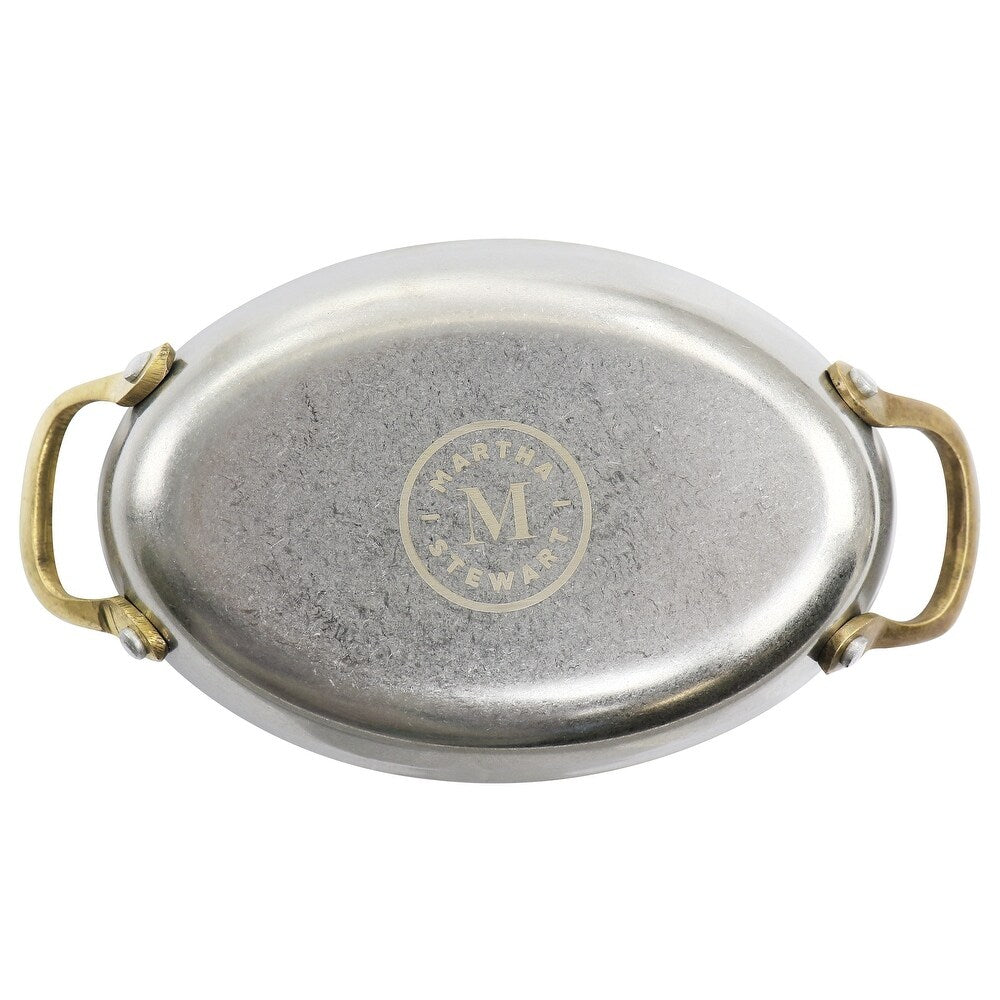 Martha Stewart 6 Piece Mini Vintage Frying Pan Set With Brass