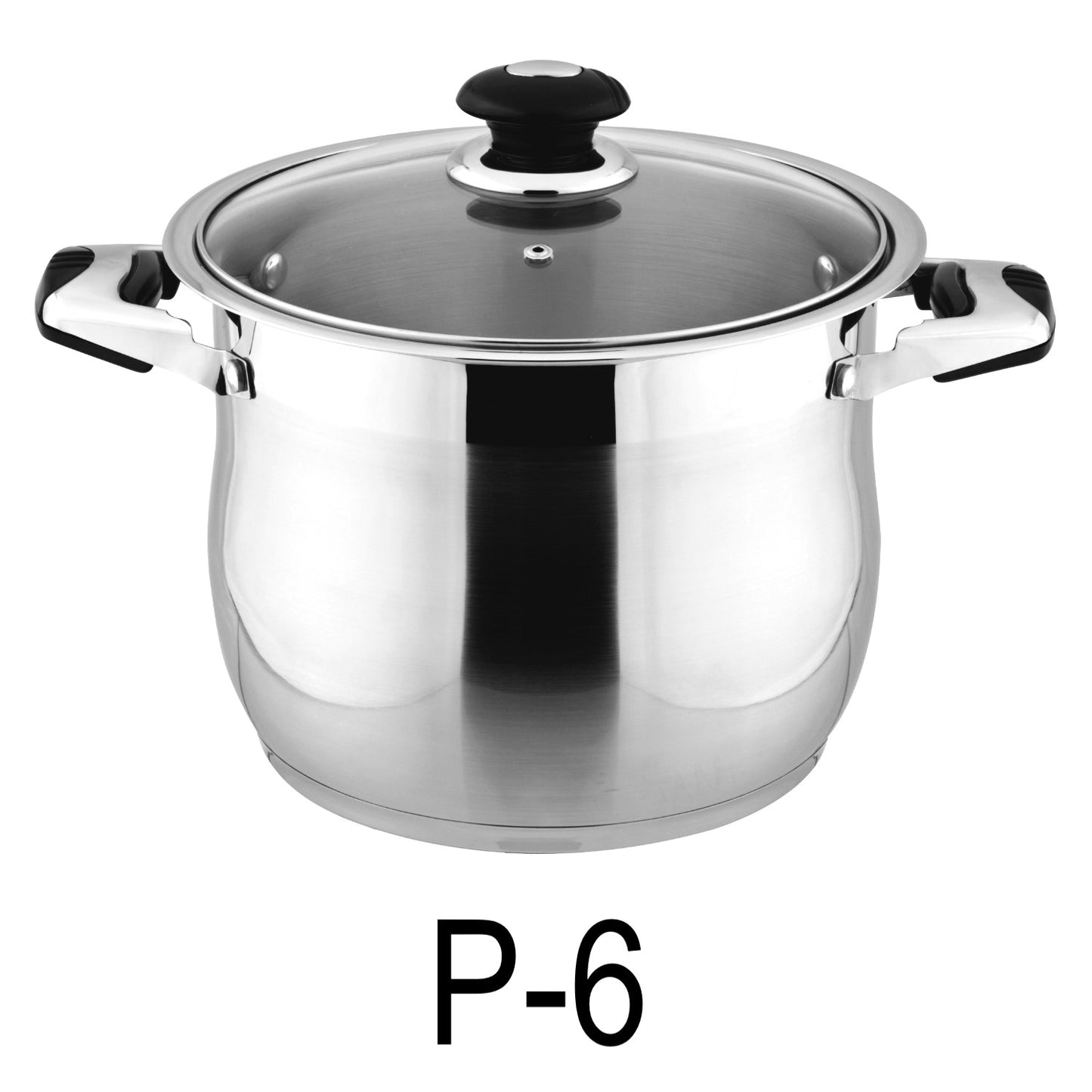 Nonstick Stock Pot with Glass Lid, 6 Quart Cooking Pot Non Stick Soup Pot,  Induction Pasta Pot, All Stove Compatible