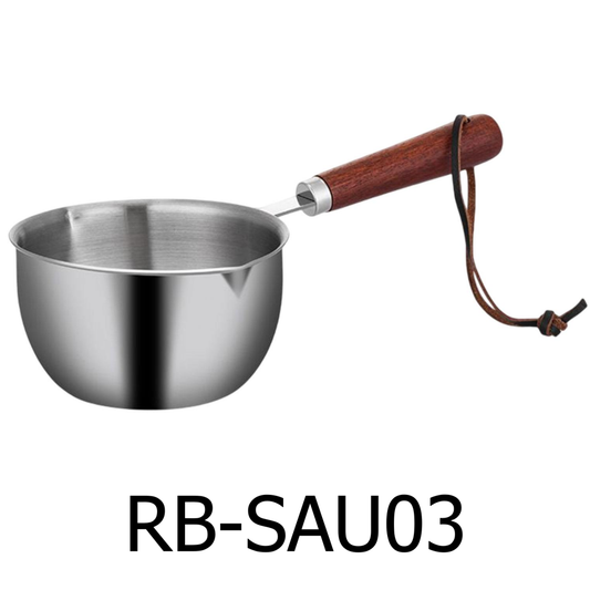 220ml Stainless Steel Small Sauce Pot with Dual Pour Spout