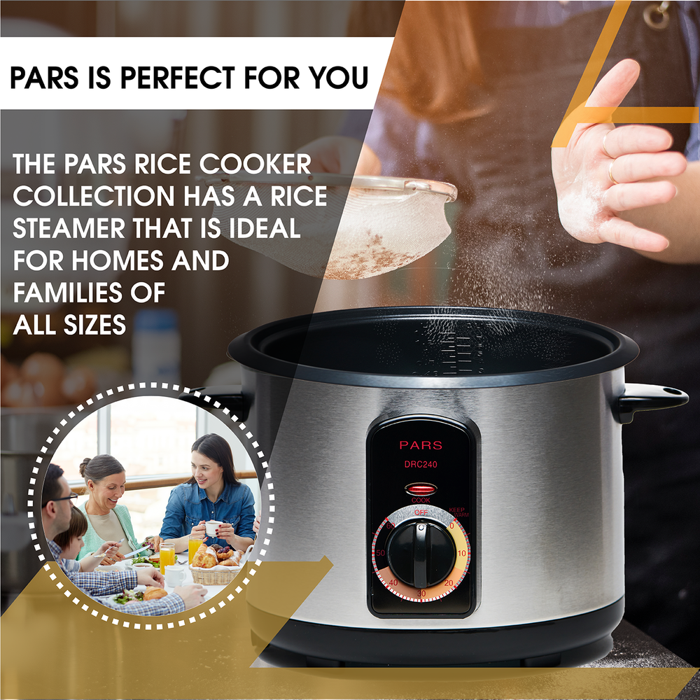  Pars Automatic Persian Rice Cooker - Tahdig Rice Maker Perfect  Rice Crust 3 Cup: Home & Kitchen