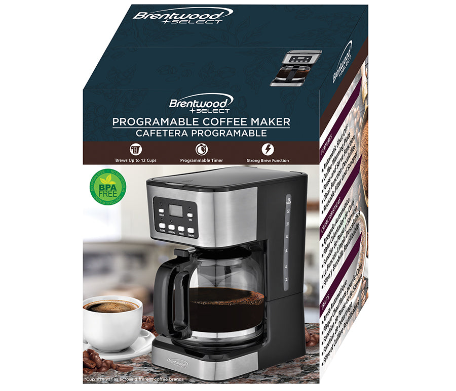 Brentwood 12-Cup Coffee Maker, Black – R & B Import