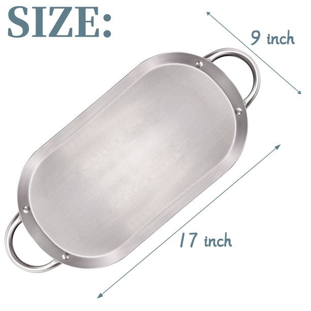 Large 22 Inch Round Stainless Steel Comal Wok Griddle Multi Cooker
